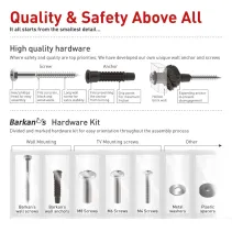 Barkan BM300R Pionowy uchwyt ścienny do telewizora 65" - B2B Netinet