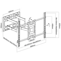 Techly 369397 Wieszak do telewizora 55-100" obrotowy - B2B Netinet