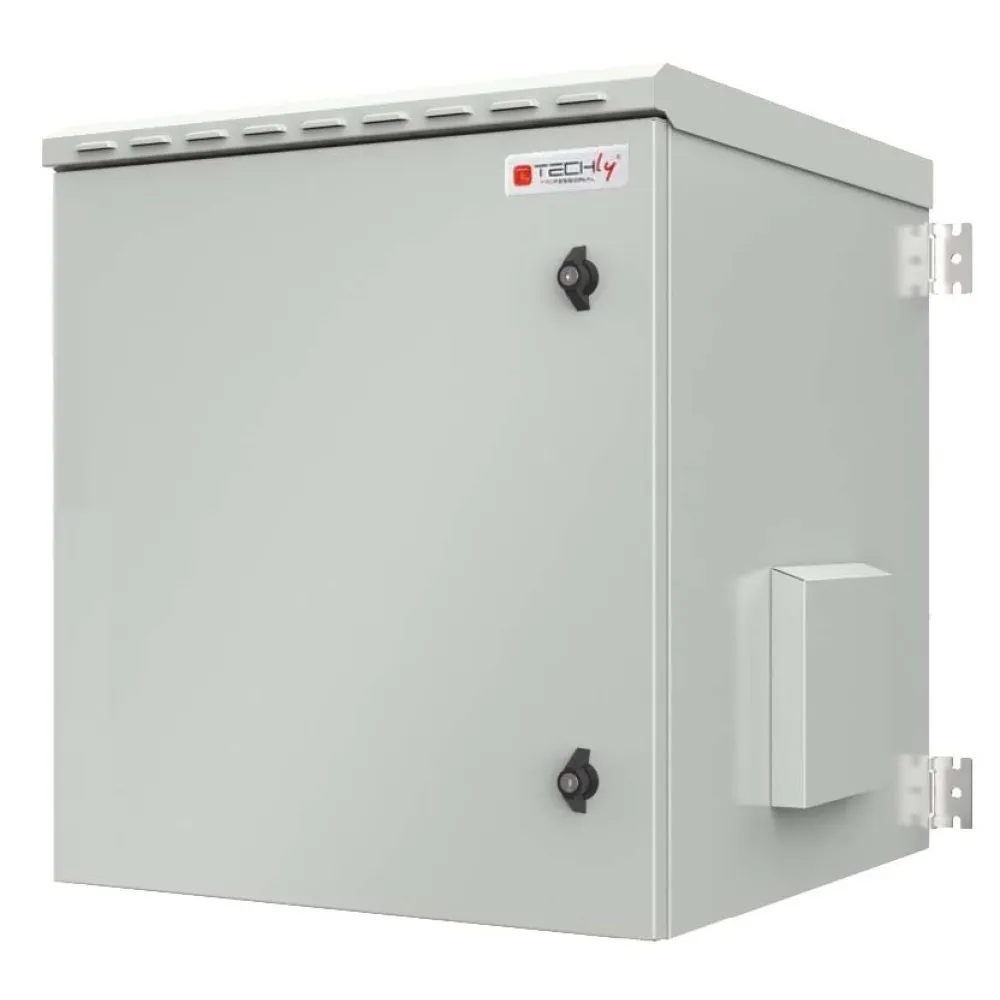 Szafa wisząca 12U Rack 19, IP55, pełne drzwi 600x600 szara