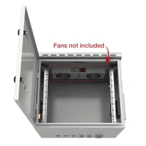 Szafa wisząca 12U Rack 19, IP55, pełne drzwi 600x600 szara