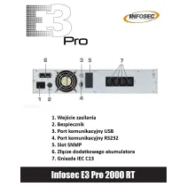 Zasilacz awaryjny UPS E3 Pro 2000 RT, 2000VA, 1800W, 4x C13