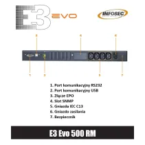 Zasilacz awaryjny UPS E3 Evo 500 RM, 500VA, 300W, 4x C13