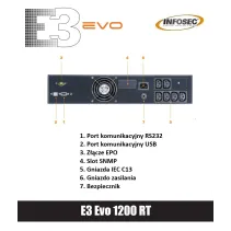 Zasilacz awaryjny UPS E3 Evo 1200 RT, 1200VA, 720W, 6x C13