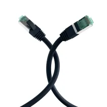 Patchcord Cat6a SFTP 0,25m 100% CU LSZH czarny