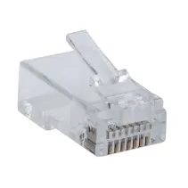 Wtyk RJ45 8P/8C Cat5e UTP, linka/drut, przelotowy, 50 szt