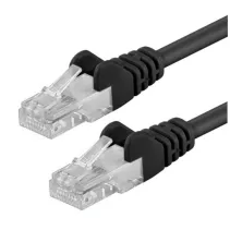 Patchcord Cat6 UTP 0,3m 100% CU czarny