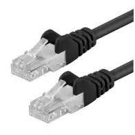 Patchcord Cat6 UTP 0,3m 100% CU czarny