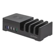Manhattan 102230 Ładowarka 5x USB PD/QC 55W z Qi - B2B Netinet