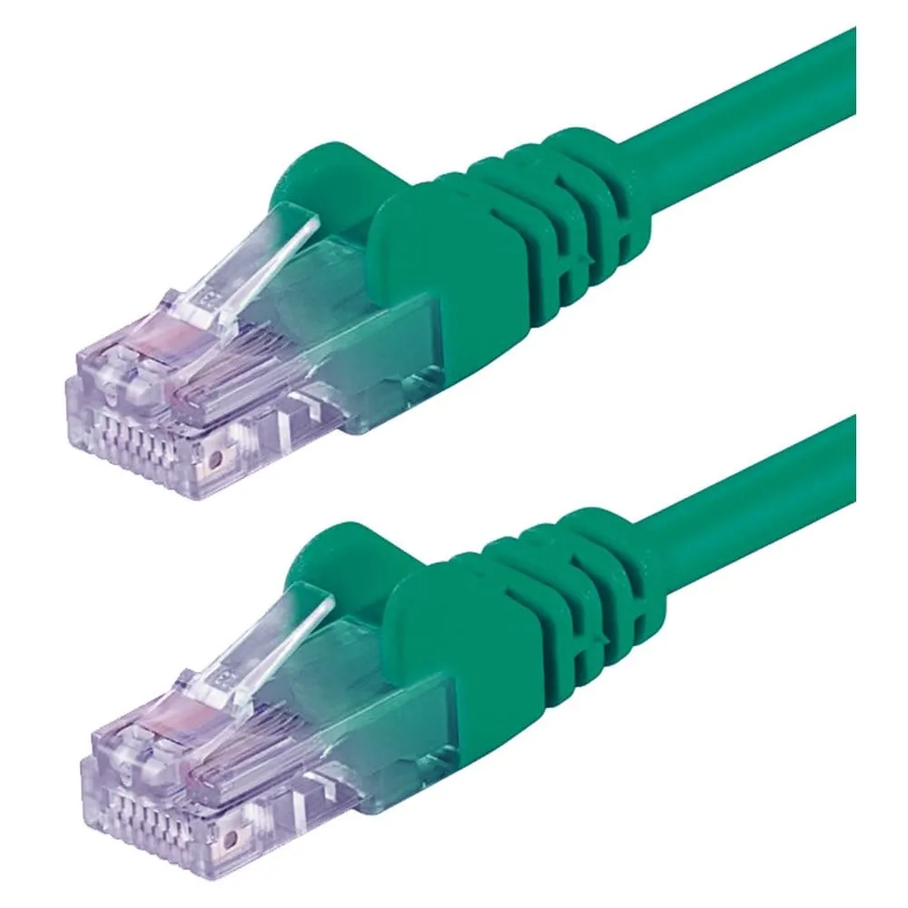 Patchcord Cat6 UTP 0,3m 100% CU zielony