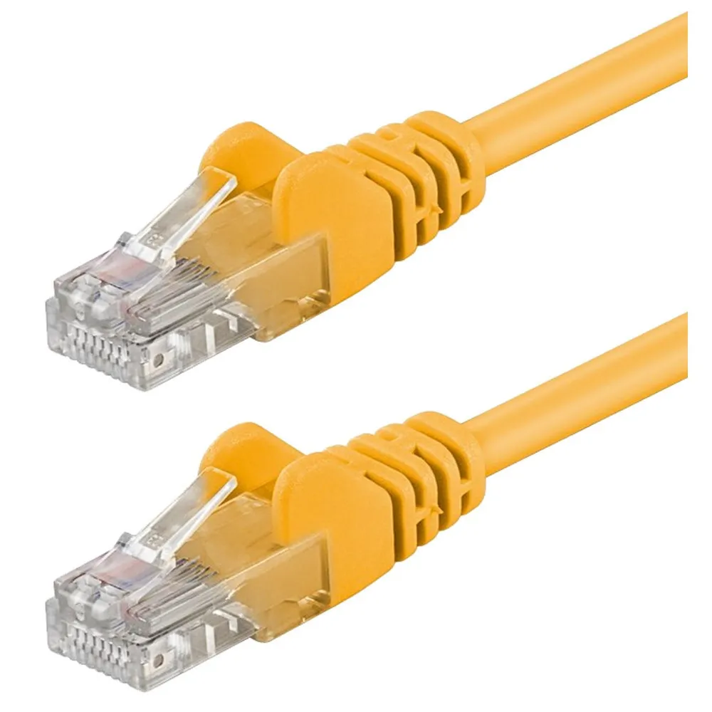 Patchcord Cat6 UTP 0,3m 100% CU żółty