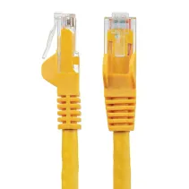 Patchcord Cat6 UTP 0,3m 100% CU żółty