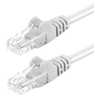 Patchcord Cat6 UTP 0,3m 100% CU biały