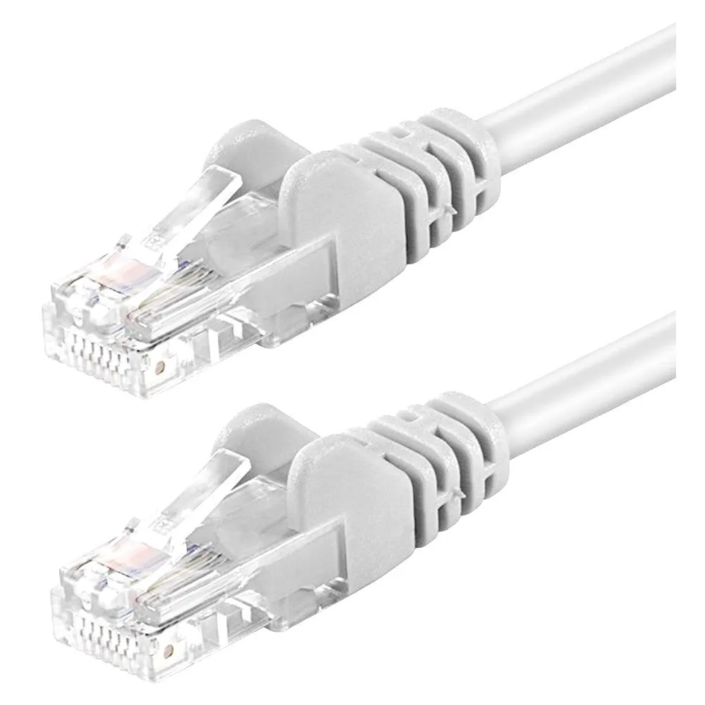 Patchcord Cat6 UTP 0,3m 100% CU biały