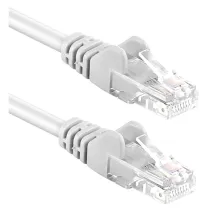 Patchcord Cat6 UTP 0,3m 100% CU biały