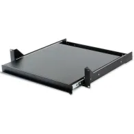 Półka 2U 400mm rack 19" wysuwana czarna