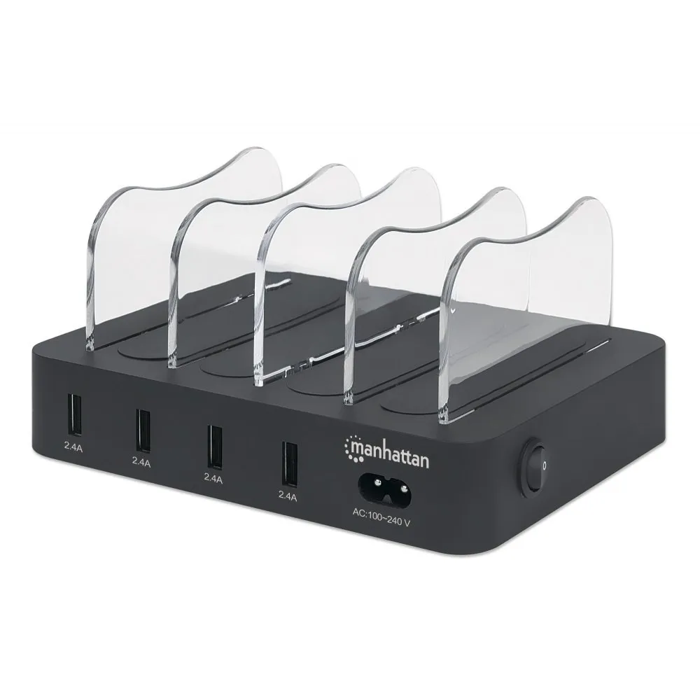 Manhattan 102261 Sieciowa ładowarka 4x USB-A 34W - B2B Netinet