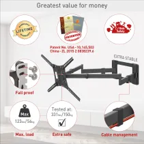 Barkan BM464XL Długi wieszak na telewizor 13-86" - B2B Netinet