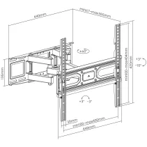 Manhattan 462433 Wieszak TV 32-70" ścienny obrotowy - B2B Netinet