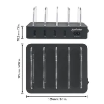 Manhattan 102261 Sieciowa ładowarka 4x USB-A 34W - B2B Netinet