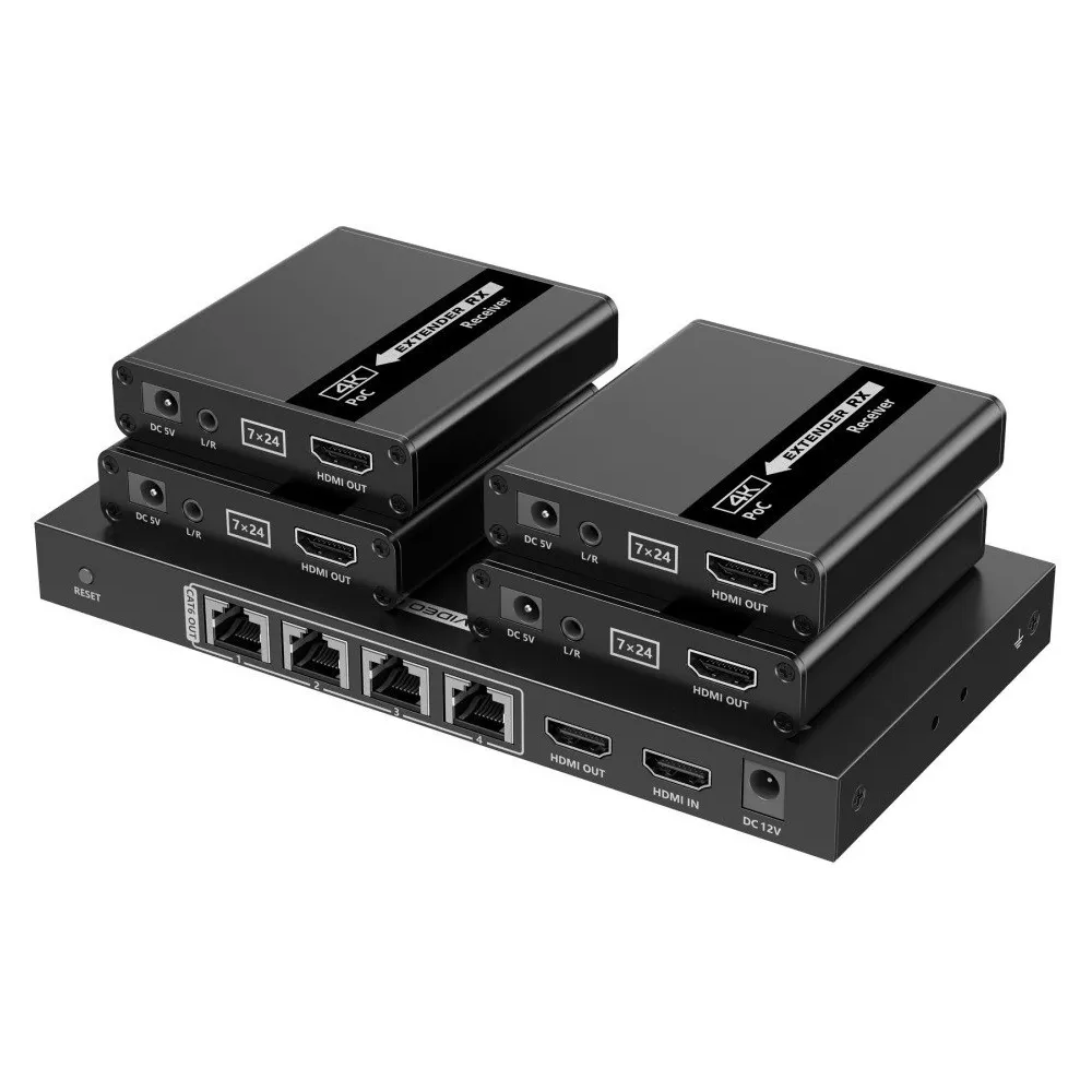 Techly 368499 Extender splitter 1x4 HDMI 4K30Hz do 40m - B2B Netinet