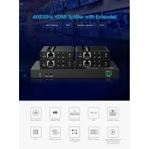 Techly 368505 Extender splitter 1x8 HDMI 4K30Hz do 40m - B2B Netinet