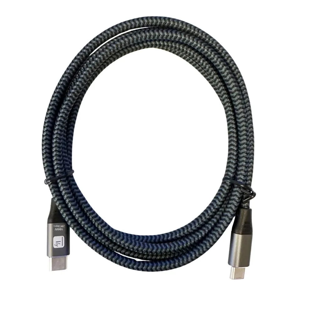 Kabel USB 3.2 USB-C na USB-C 2m M/M 5A, 20V, 100W, 4K, 20Gb/s