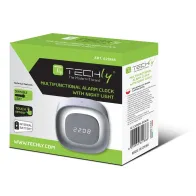 Wielofunkcyjny budzik z regulowanym światłem nocnym