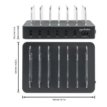 Manhattan 102254 Sieciowa ładowarka 6x USB-A 50W - B2B Netinet