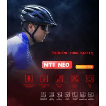 Kask Livall MT1 Neo V2 54-58cm czarny Bluetooth LED - B2B Netinet