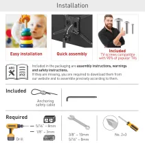 Barkan DTP410 Stojak podłogowy tripod TV 13-83" - B2B Netinet