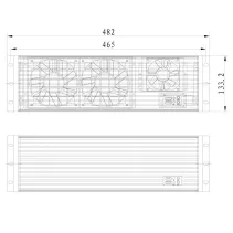 Obudowa serwerowa PC ATX Rack 19" 3U