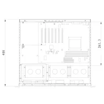 Obudowa serwerowa PC ATX Rack 19" 3U