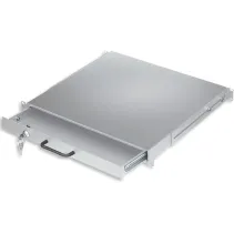 Szuflada do szaf Rack 19 1U z zamkiem, 416mm, szara