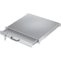 Szuflada do szaf Rack 19 1U z zamkiem, 416mm, szara