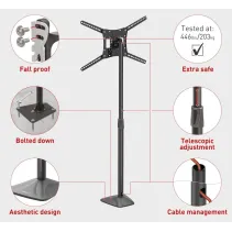 Barkan FS420 Stojak podłogowy TV 13-86" z regulacją - B2B Netinet