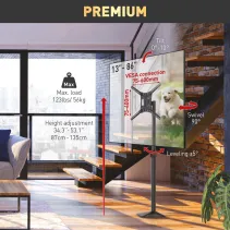 Barkan FS420 Stojak podłogowy TV 13-86" z regulacją - B2B Netinet