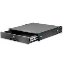 Szuflada do szaf Rack 19 2U z zamkiem, 465mm, czarna