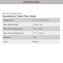 Barkan T71FS Regulowany statyw do telefony tabletu 4-12" - B2B Netinet