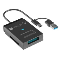 Konwerter USB-A/C do dysków NVMe/SATA M.2 z czytnikiem SD/TF