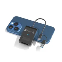 Konwerter USB-A/C do dysków NVMe/SATA M.2 z czytnikiem SD/TF