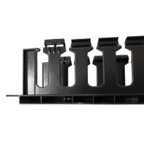 Organizer kabli 2U do szaf rack 19 z pokrywą, czarny