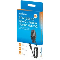 Manhattan 181150 Hub USB 3.0 Typ-C 2x USB-C 2x USB-A - B2B Netinet