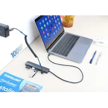 Manhattan 190442 Stacja dokująca USB-C 7w1 HDMI USB PD - B2B Netinet