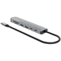 Manhattan 190442 Stacja dokująca USB-C 7w1 HDMI USB PD - B2B Netinet
