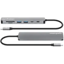 Manhattan 190442 Stacja dokująca USB-C 7w1 HDMI USB PD - B2B Netinet