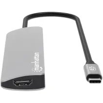 Manhattan 190442 Stacja dokująca USB-C 7w1 HDMI USB PD - B2B Netinet