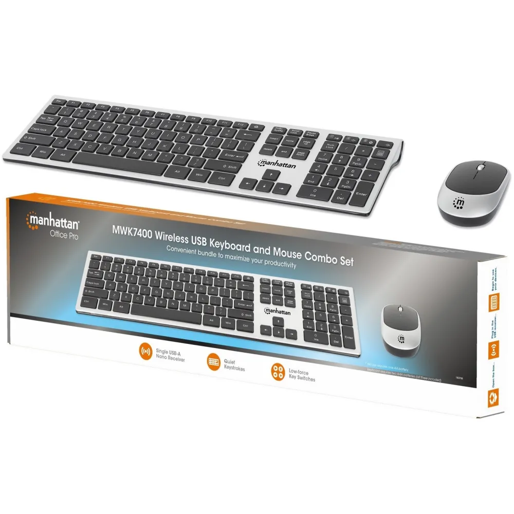 Manhattan MWK7400 Zestaw klawiatura i mysz wireless - B2B Netinet