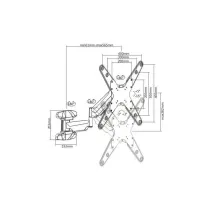 Techly 100921 Wieszak LED/LCD 23-55" sprężyna gazowa - B2B Netinet