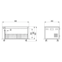 Techly 621970 Szafa do ładowania 16 tabletów USB-C 45W - B2B Netinet
