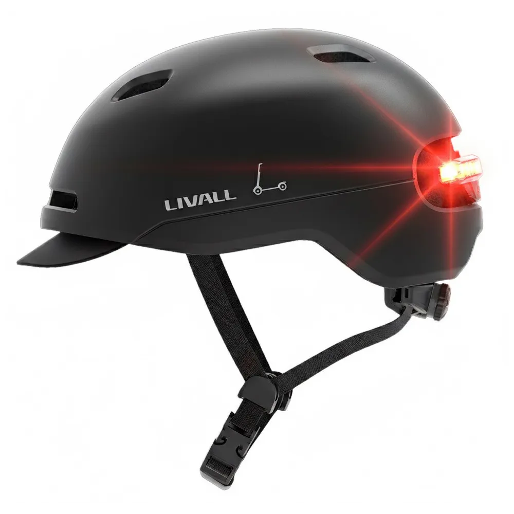 Livall C21 Miejski smart kask z LED i SOS 54-58cm czarny - B2B Netinet